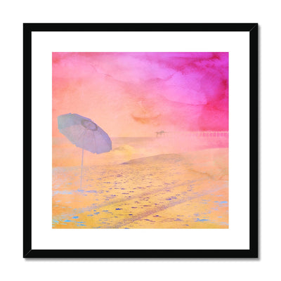 Parasol on Kure Beach A4 Framed & Mounted Print