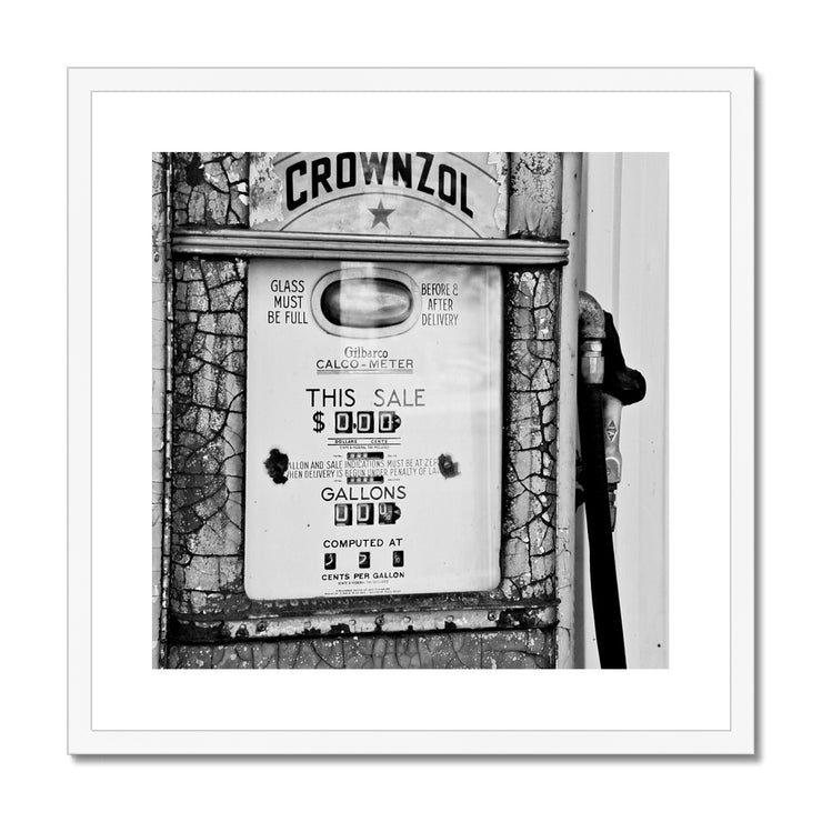 Old Petrol Pump A5 Framed & Mounted Print