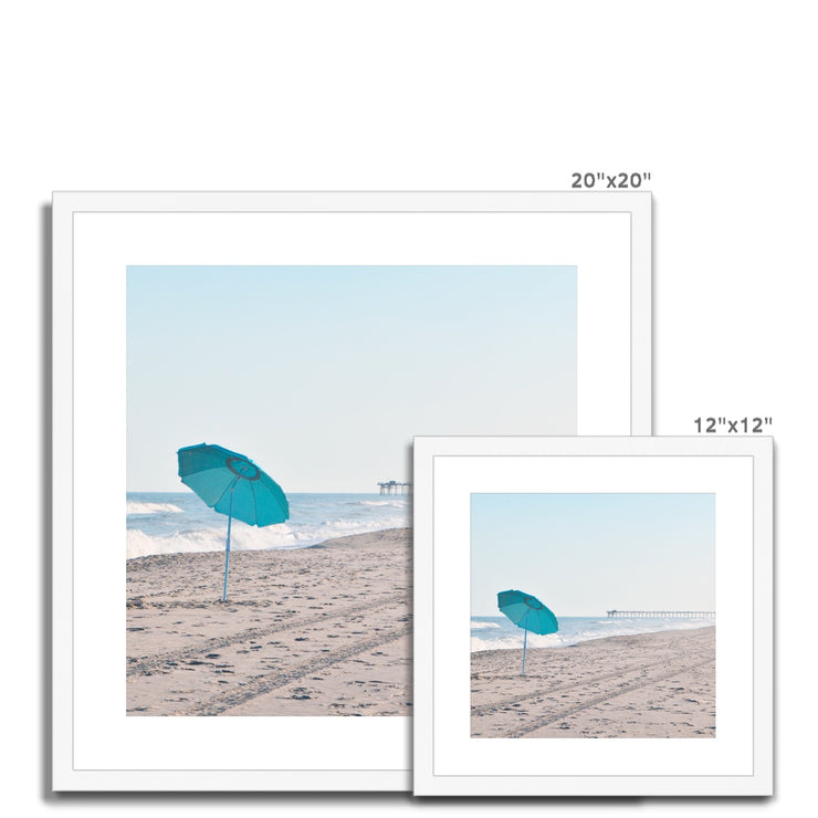 Parasol on Kure Beach B1 Framed & Mounted Print