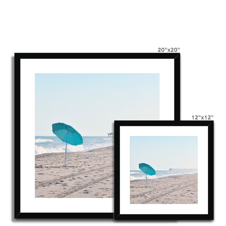 Parasol on Kure Beach B1 Framed & Mounted Print