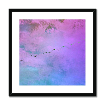 Pelicans in Flight A4 Framed & Mounted Print