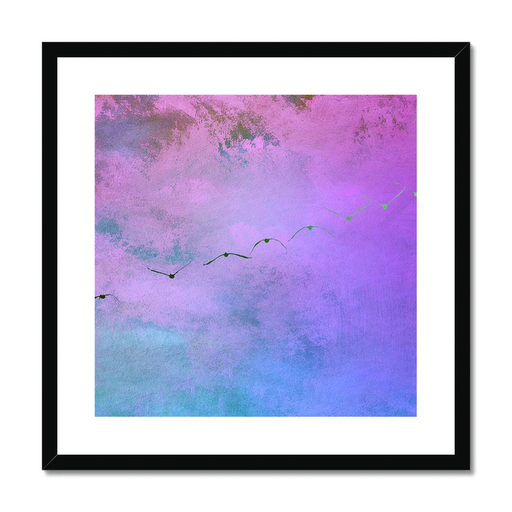 Pelicans in Flight A4 Framed & Mounted Print