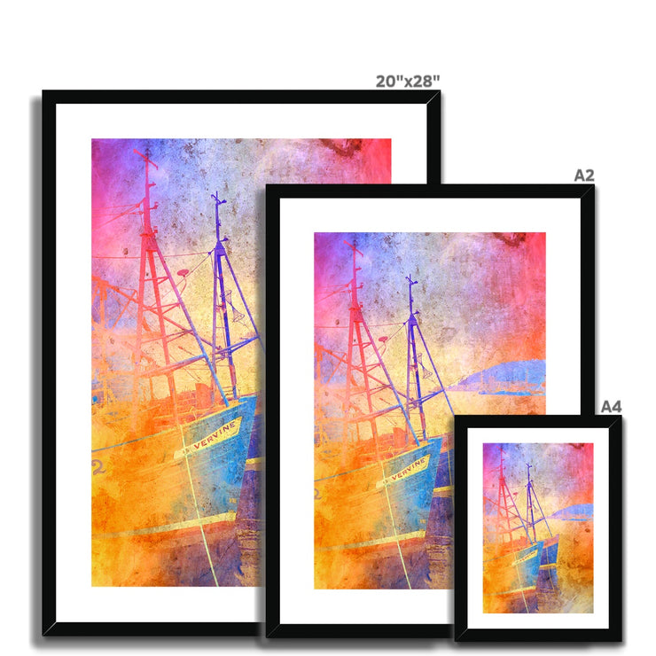 Fishing Boats A2 Framed & Mounted Print