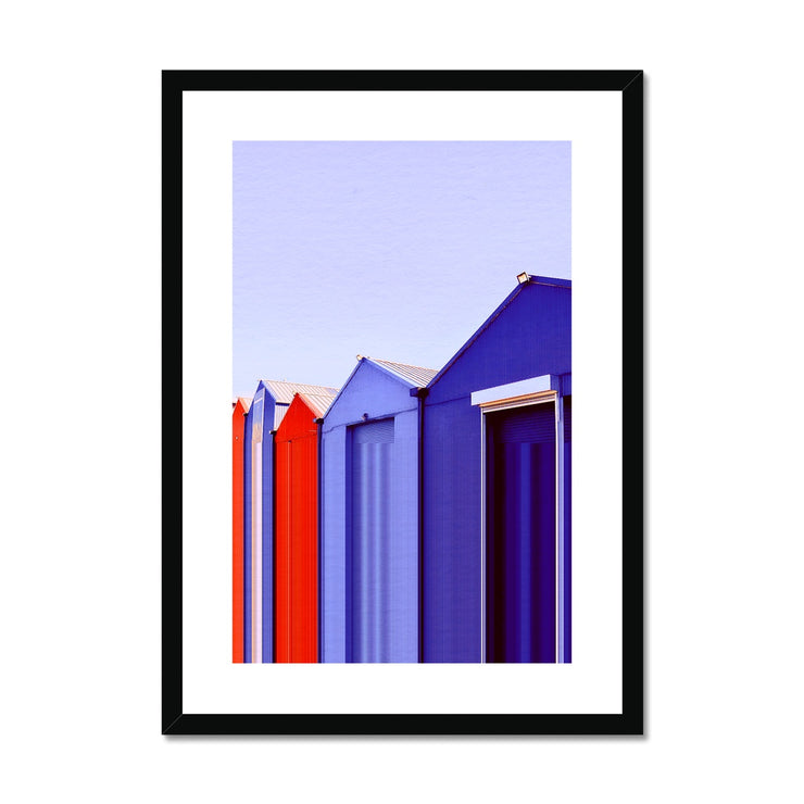 Buildings at Port Edgar B2 Framed & Mounted Print