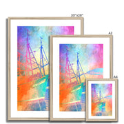 Fishing Boats A5 Framed & Mounted Print