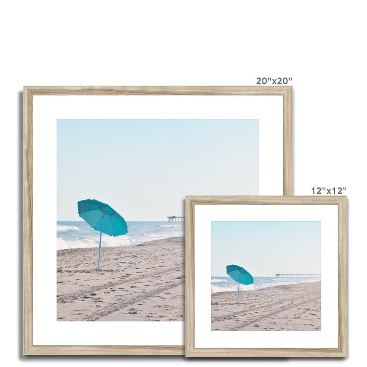 Parasol on Kure Beach B1 Framed & Mounted Print