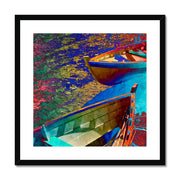 Boats A5 Framed & Mounted Print