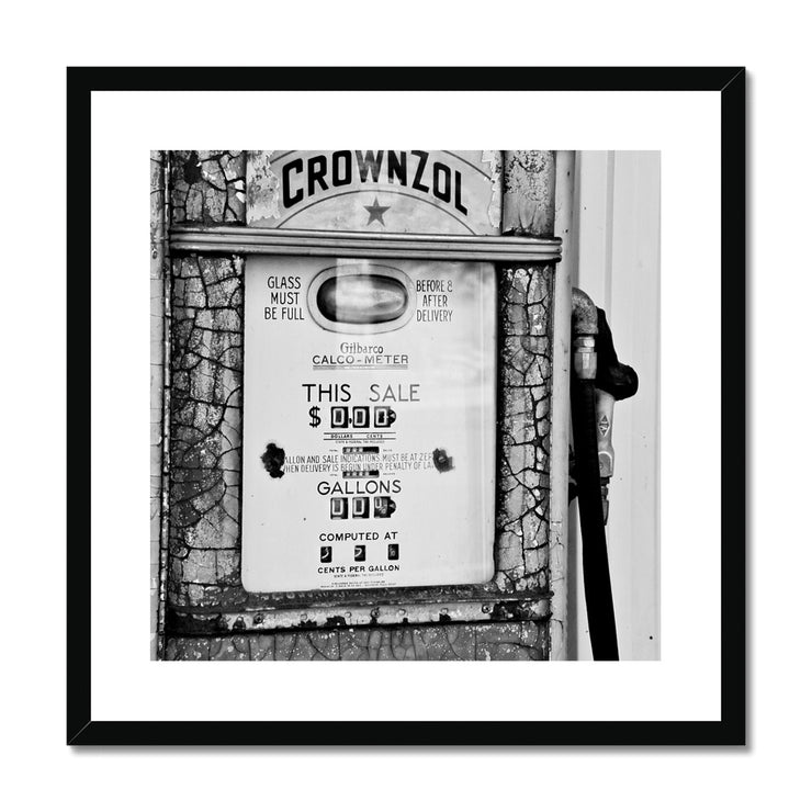 Old Petrol Pump A5 Framed & Mounted Print