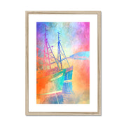 Fishing Boats A5 Framed & Mounted Print