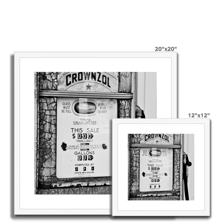 Old Petrol Pump A5 Framed & Mounted Print