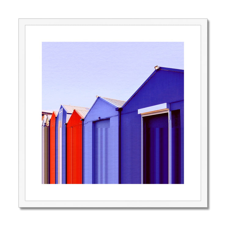 Buildings at Port Edgar B2 Framed & Mounted Print