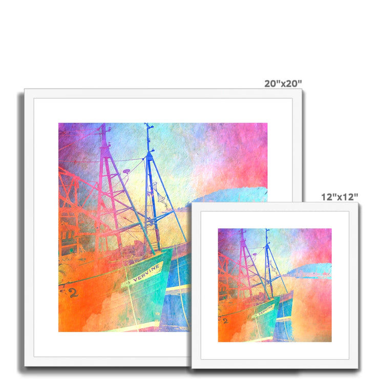 Fishing Boats A5 Framed & Mounted Print