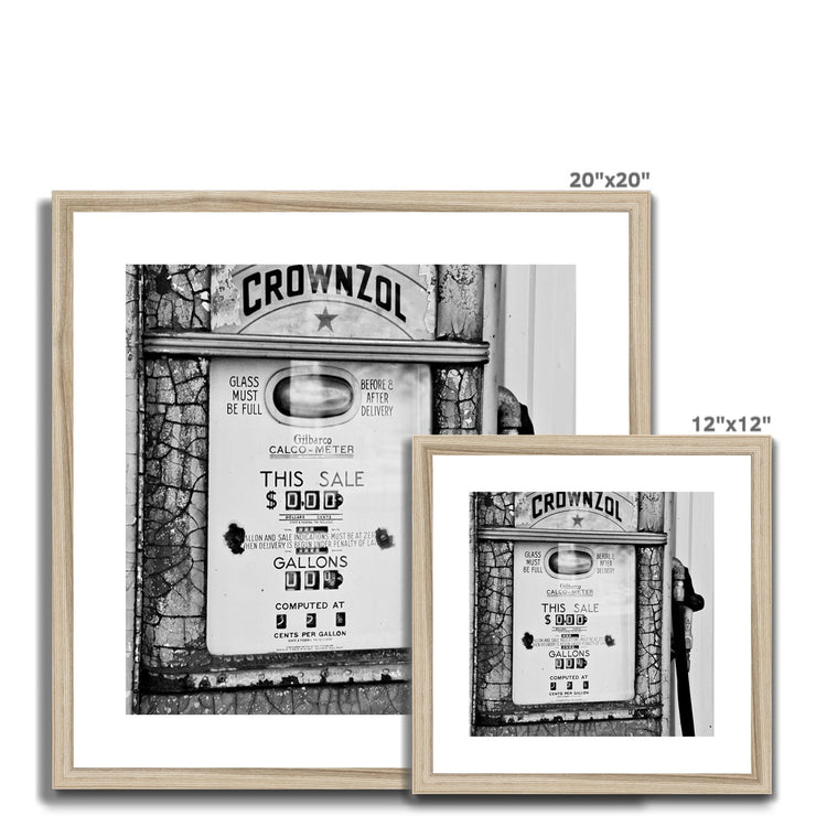 Old Petrol Pump A5 Framed & Mounted Print