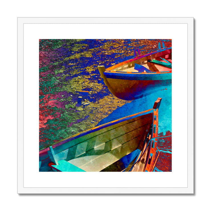 Boats A5 Framed & Mounted Print