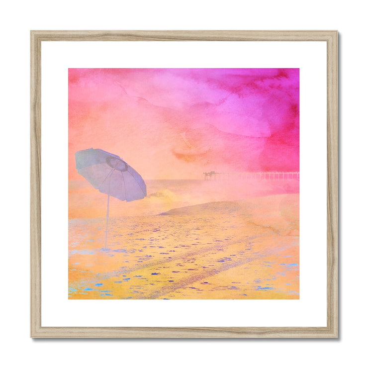 Parasol on Kure Beach A4 Framed & Mounted Print