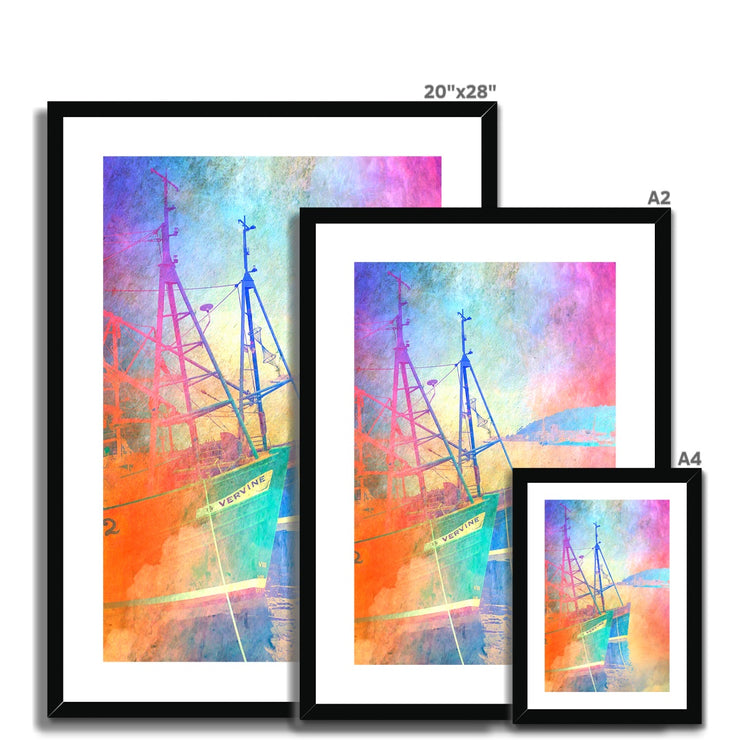 Fishing Boats A5 Framed & Mounted Print