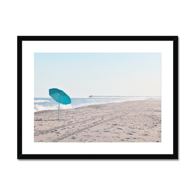 Parasol on Kure Beach B1 Framed & Mounted Print