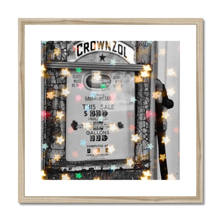 Old Petrol Pump A4 Framed & Mounted Print