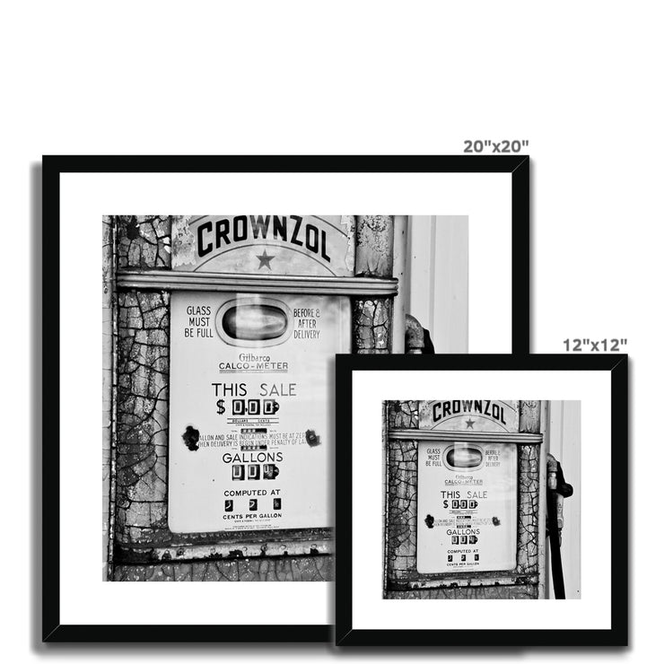 Old Petrol Pump A5 Framed & Mounted Print