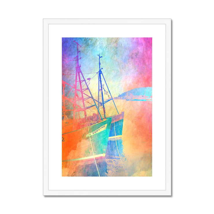 Fishing Boats A5 Framed & Mounted Print