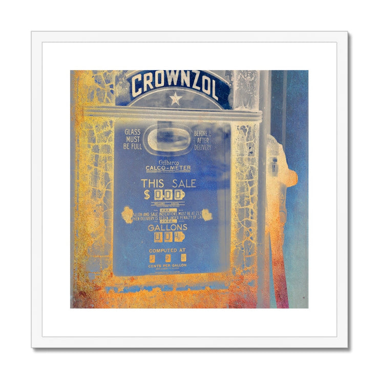 Old Petrol Pump A1 Framed & Mounted Print