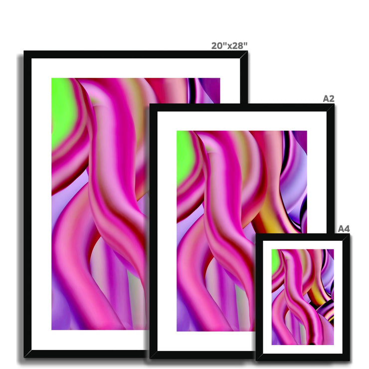 Candy Strips A4 Framed & Mounted Print