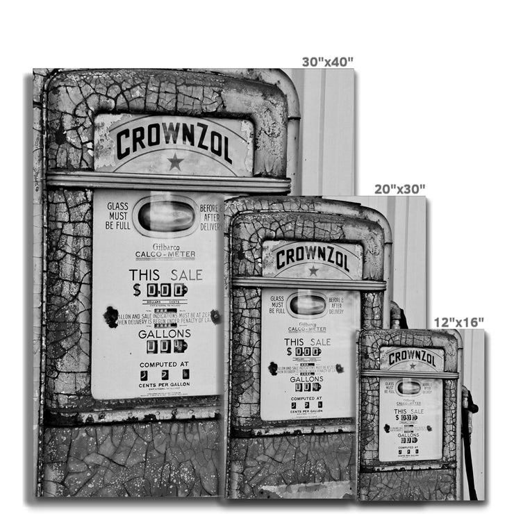 Old Petrol Pump A5 Canvas