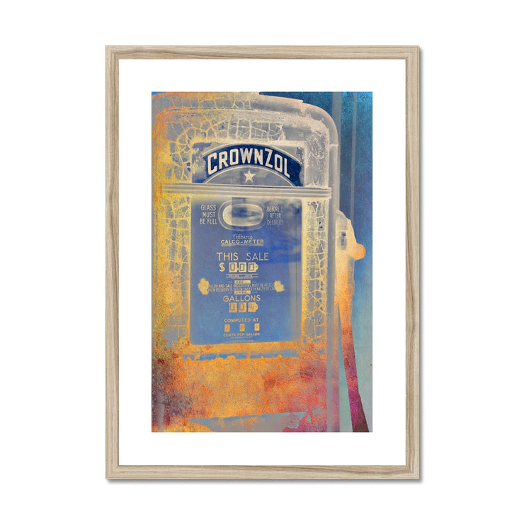 Old Petrol Pump A1 Framed & Mounted Print