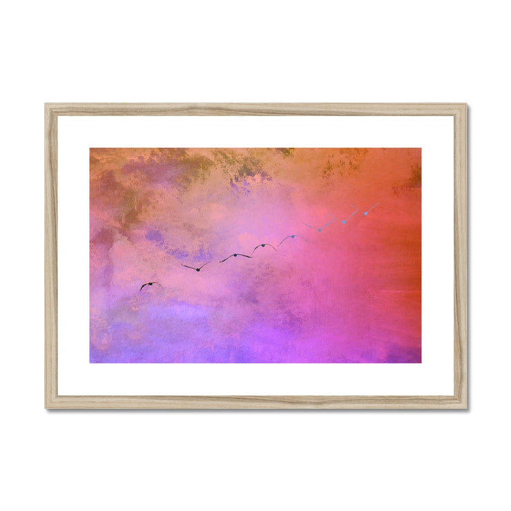 Pelicans in Flight A1 Framed & Mounted Print