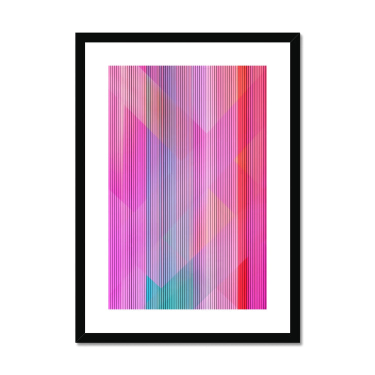 Stripes  and Shapes A2 Framed & Mounted Print