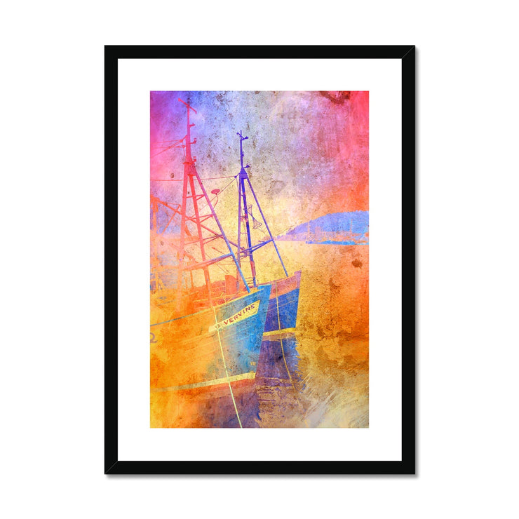 Fishing Boats A2 Framed & Mounted Print