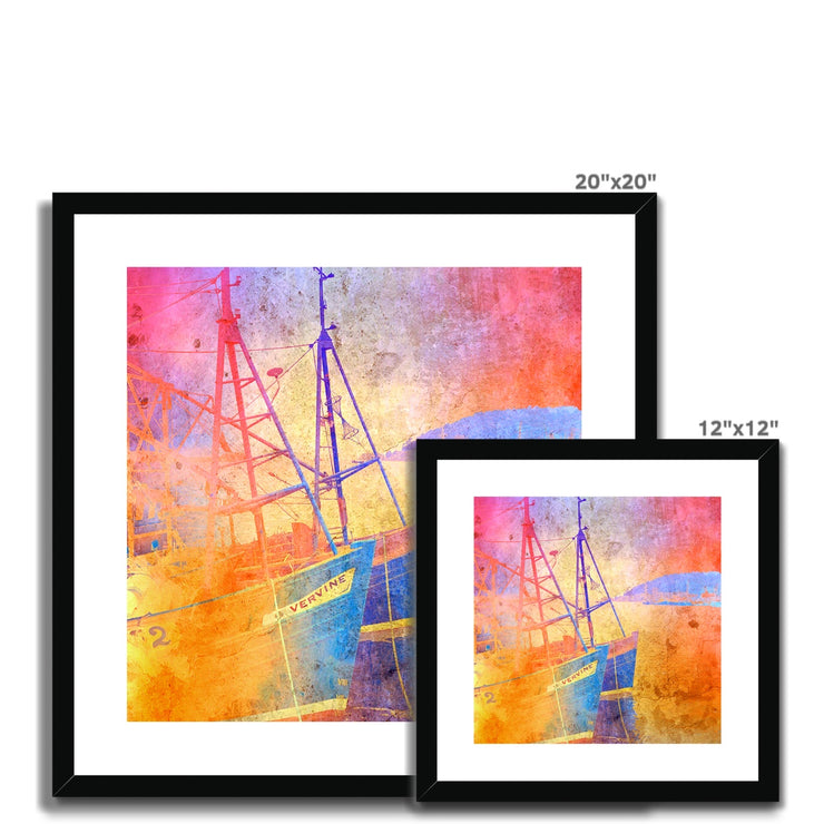 Fishing Boats A2 Framed & Mounted Print