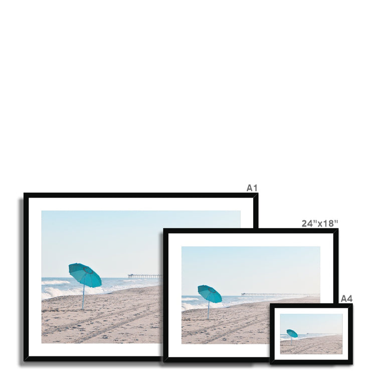 Parasol on Kure Beach B1 Framed & Mounted Print