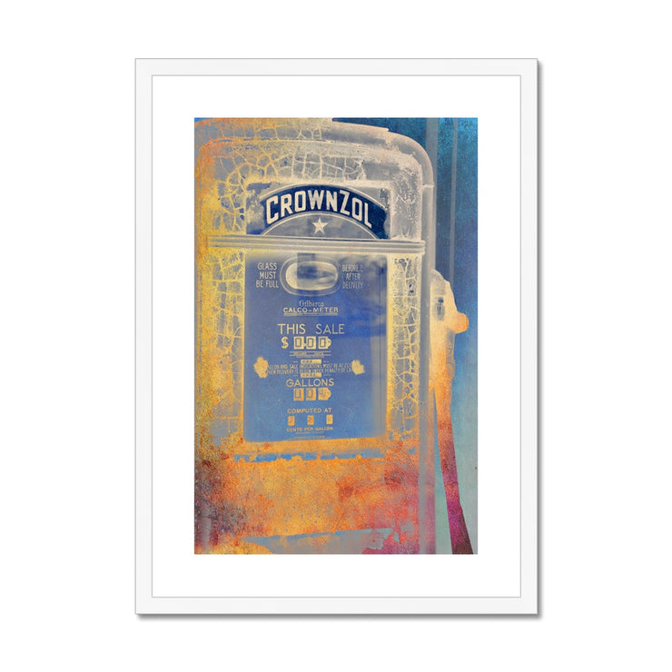 Old Petrol Pump A1 Framed & Mounted Print