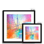 Fishing Boats A5 Framed & Mounted Print