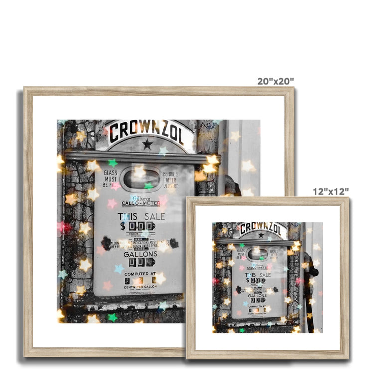 Old Petrol Pump A4 Framed & Mounted Print