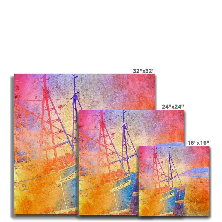 Fishing Boats A2 Canvas