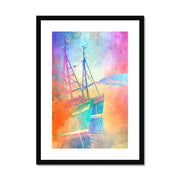 Fishing Boats A5 Framed & Mounted Print